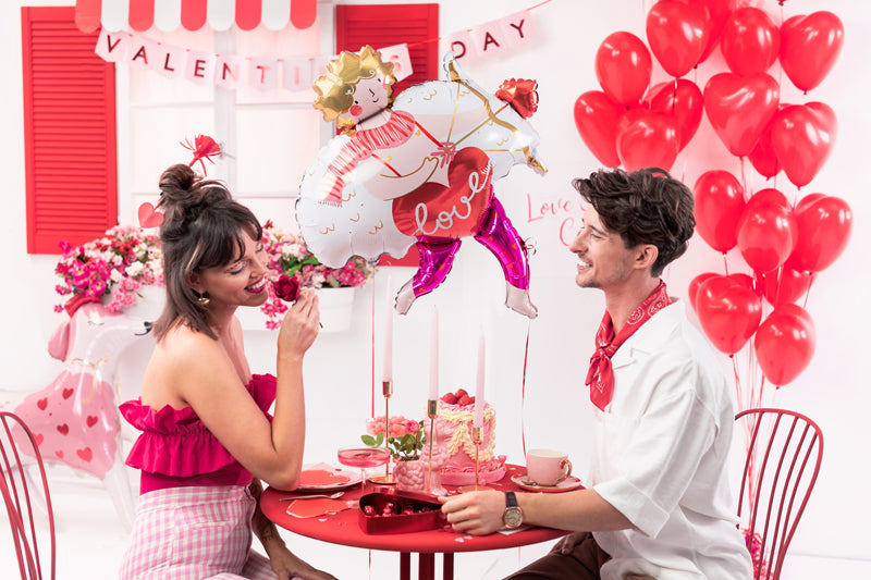 Baloni 16'' Sirdis, Pastel sarkans (Balloons Hearts, Pastel red)