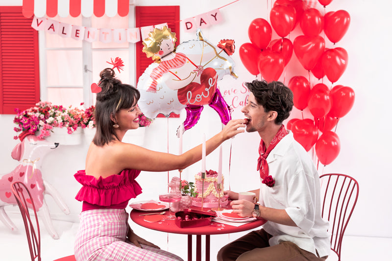 Baloni 16'' Sirdis, Pastel sarkans (Balloons Hearts, Pastel red)