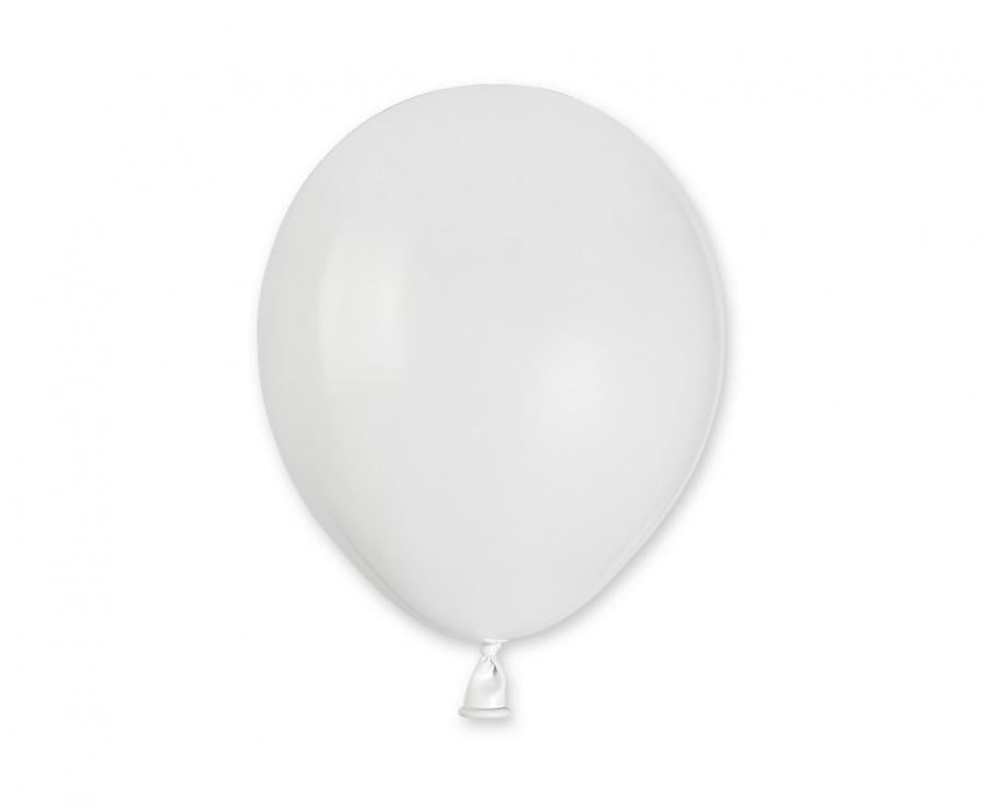 Lateksa balons 12 cm balts pastelis (pastel white)