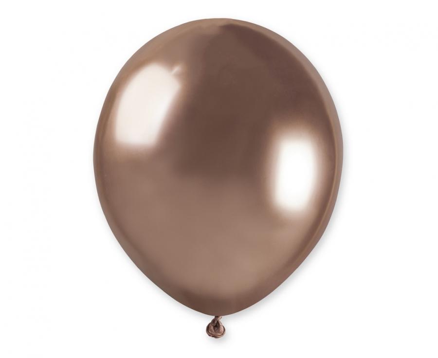 Lateksa balons 12 cm spīdīgi rozā zelta (shiny rose-gold)