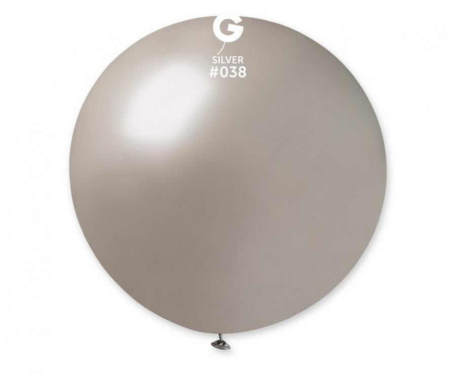 Lateksa balons 60 cm sudrabs (Silver)