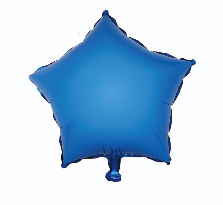 Folija balons zvaigzne, zils, 18