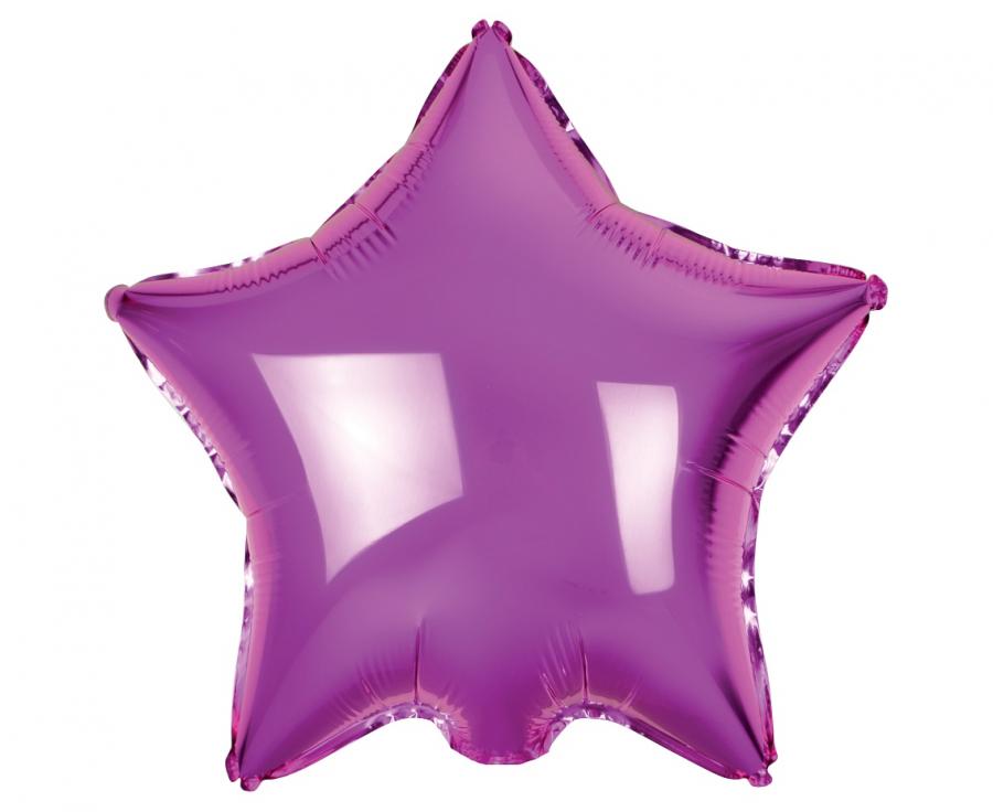 Folija balons zvaigzne, rozā, 18