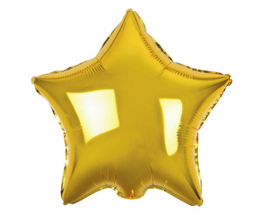 Folija balons zvaigzne, zelta, 18