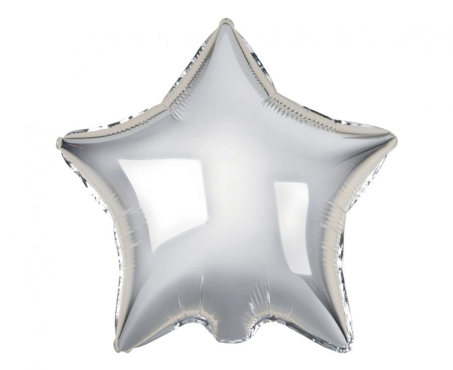 Folija balons zvaigzne, sudraba, 18