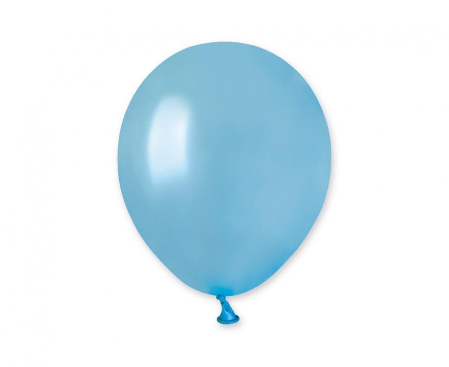 Lateksa balons 12 cm metāliski gaiši zils (metallic light blue)