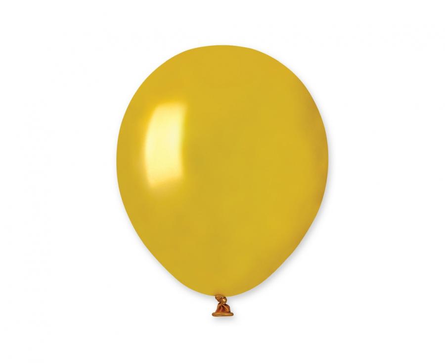 Lateksa balons 12 cm metāliski zelta (metallic gold)