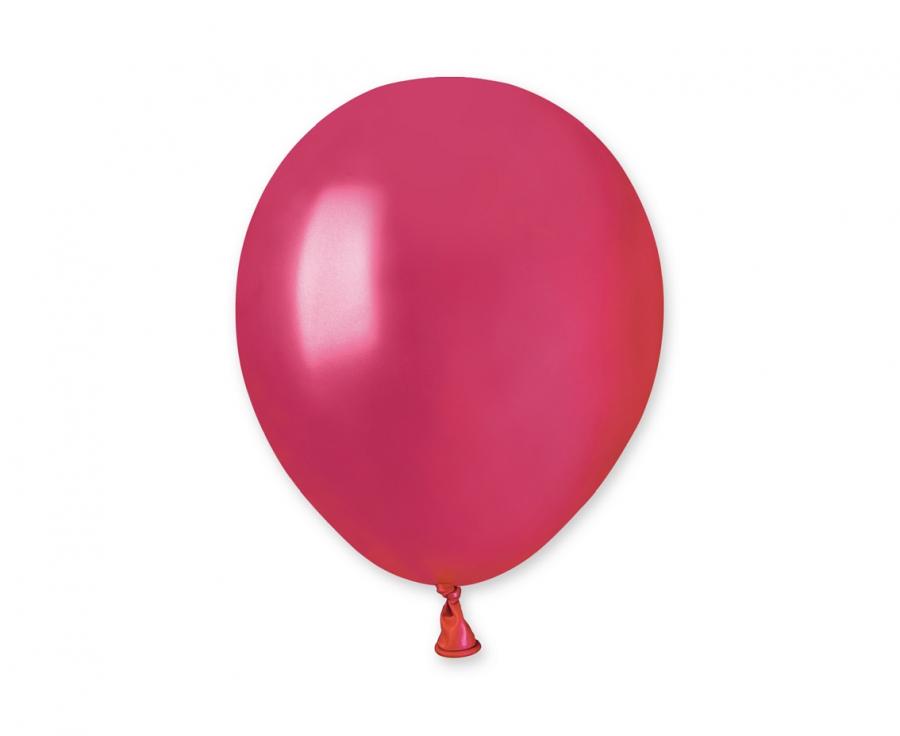 Lateksa balons 12 cm metāliski sarkans (metallic red)