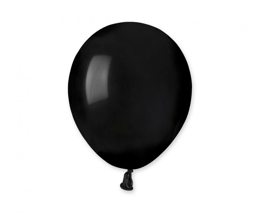 Lateksa balons 12 cm melns pastelis (pastel black)