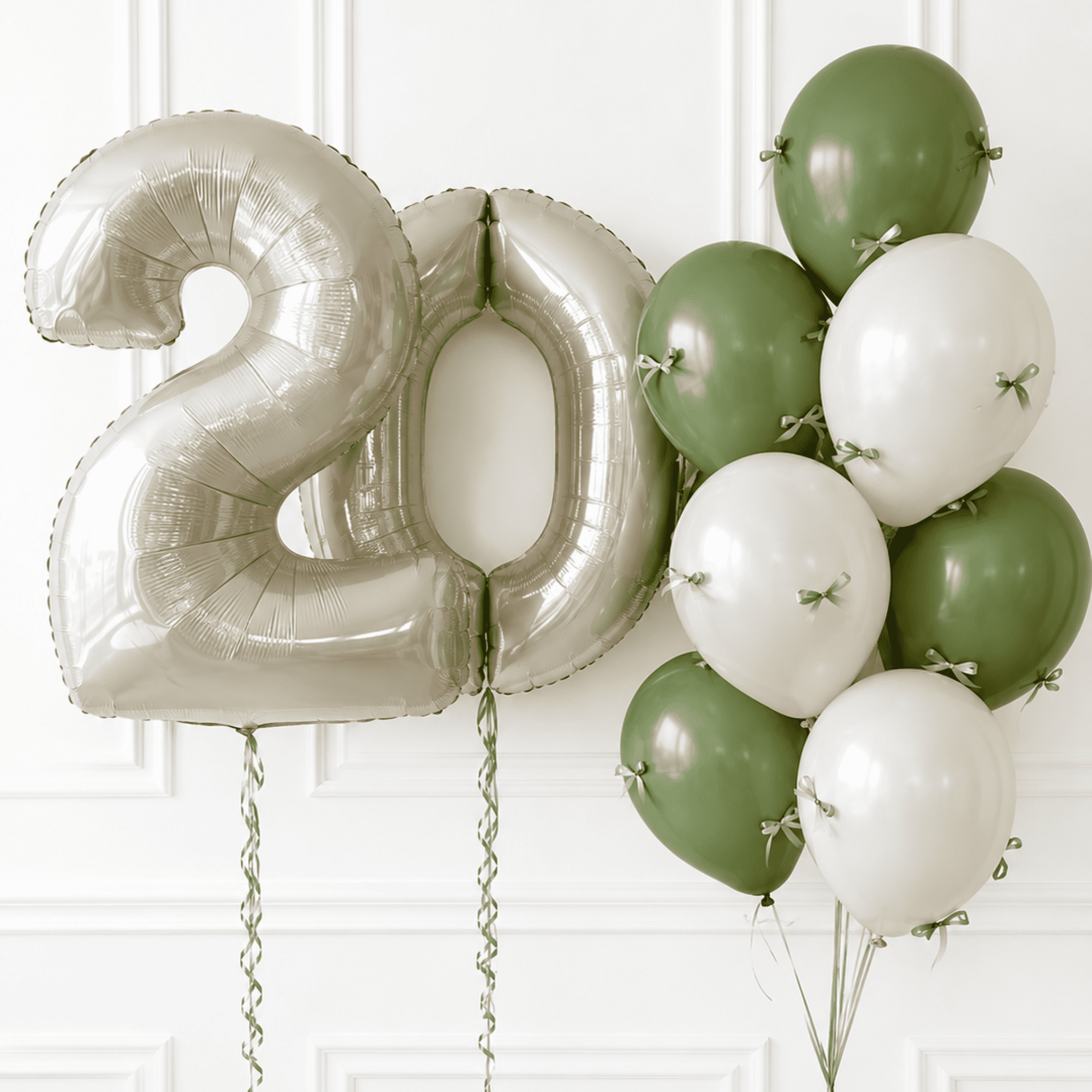 Hēlija balonu kompozīcija cipars un baloni