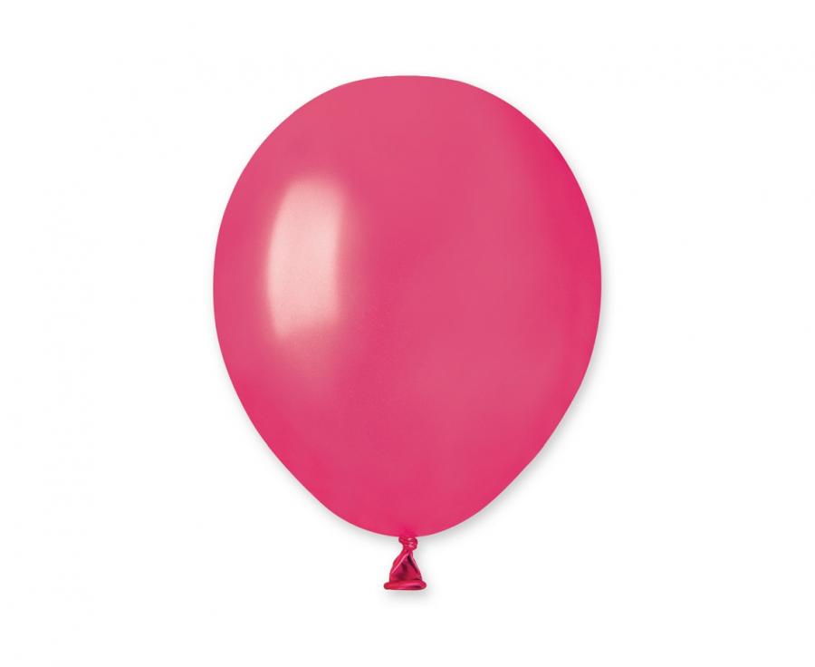 Lateksa balons 12 cm metāliski tumši rozā (metallic dark pink)