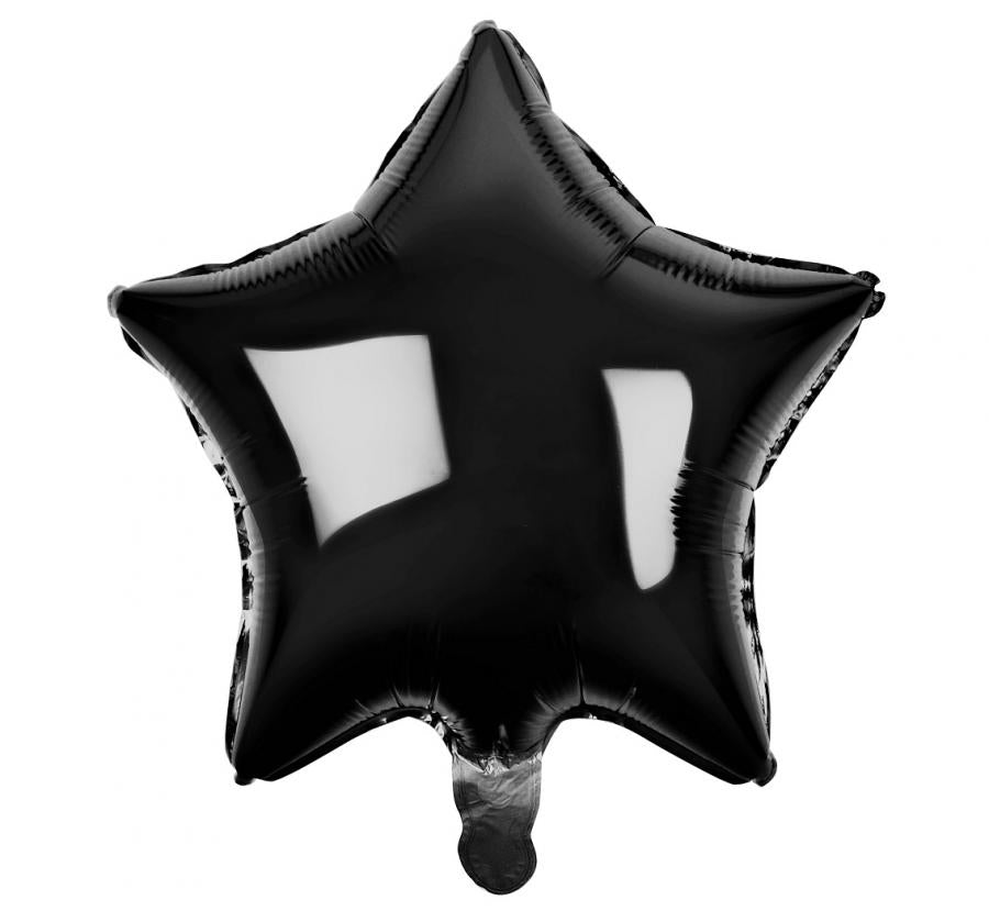 Folija balons zvaigzne, melns, 19