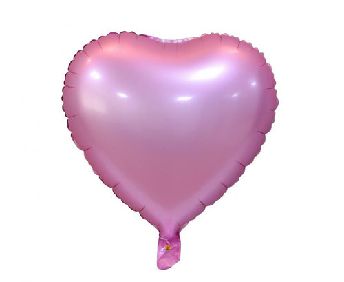 Folija balons sirds, matt, rozā, 18