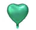 Folija balons (sirds), matt, zaļš, 46 cm