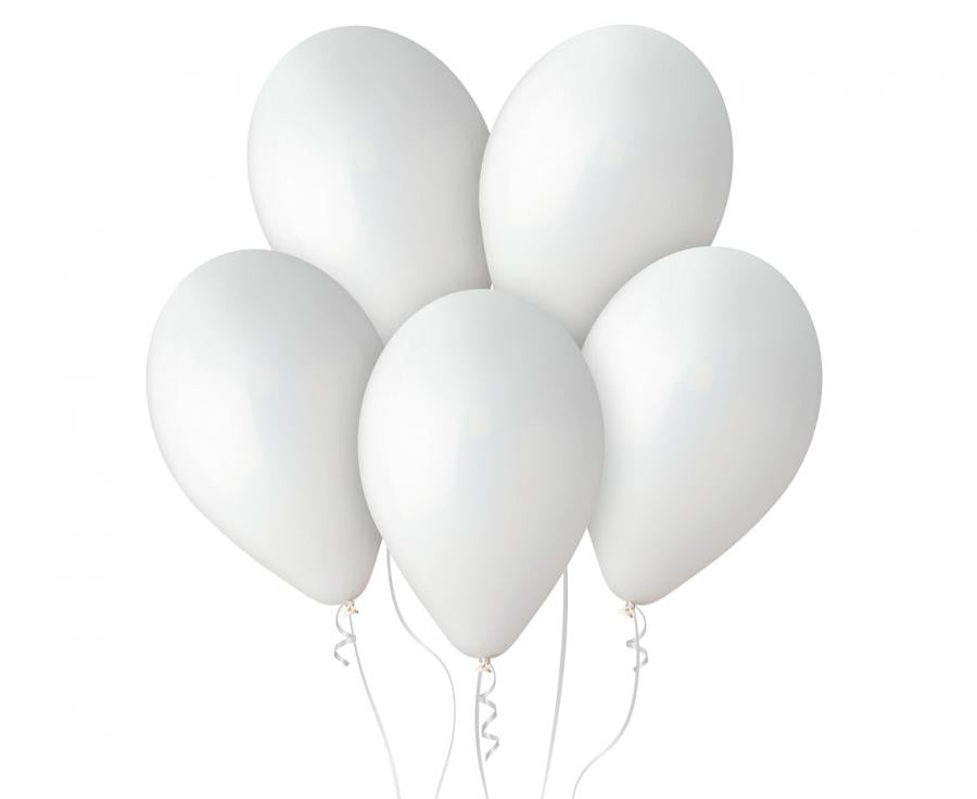 Lateksa balons 30 cm balta (White)