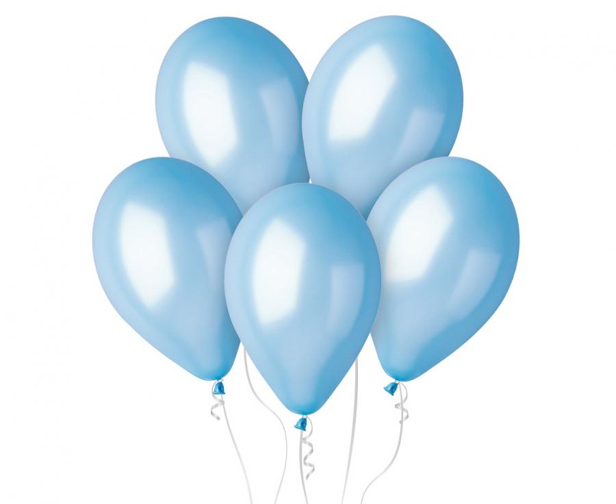 Lateksa balons 30 cm gaiši zils metālisks (Metallic Light Blue)