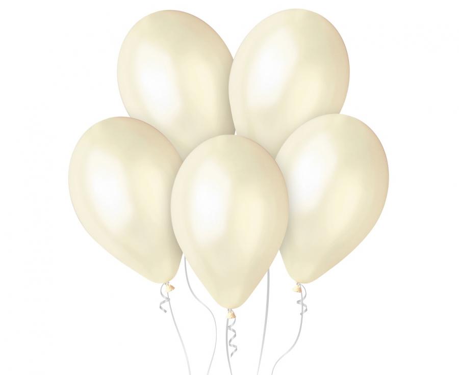 Lateksa balons 30 cm ziloņkaula metālisks (Metallic Ivory)