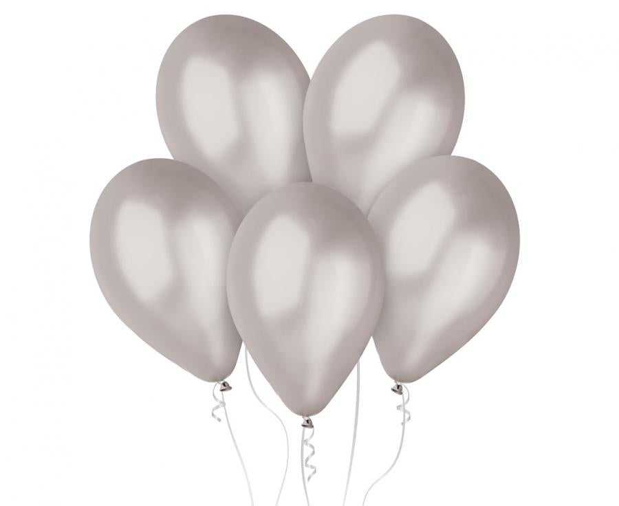 Lateksa balons 30 cm sudraba metālisks (Metallic Silver)