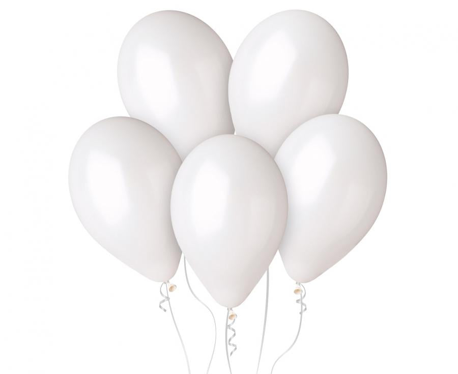 Lateksa balons 30 cm pērļu balts metālisks (Metallic Pearl-White)