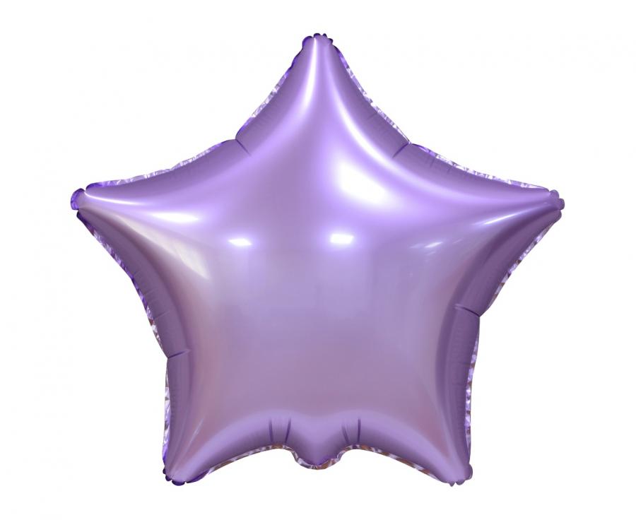 Folija balons zvaigzne, matt, lilac, 48 cm