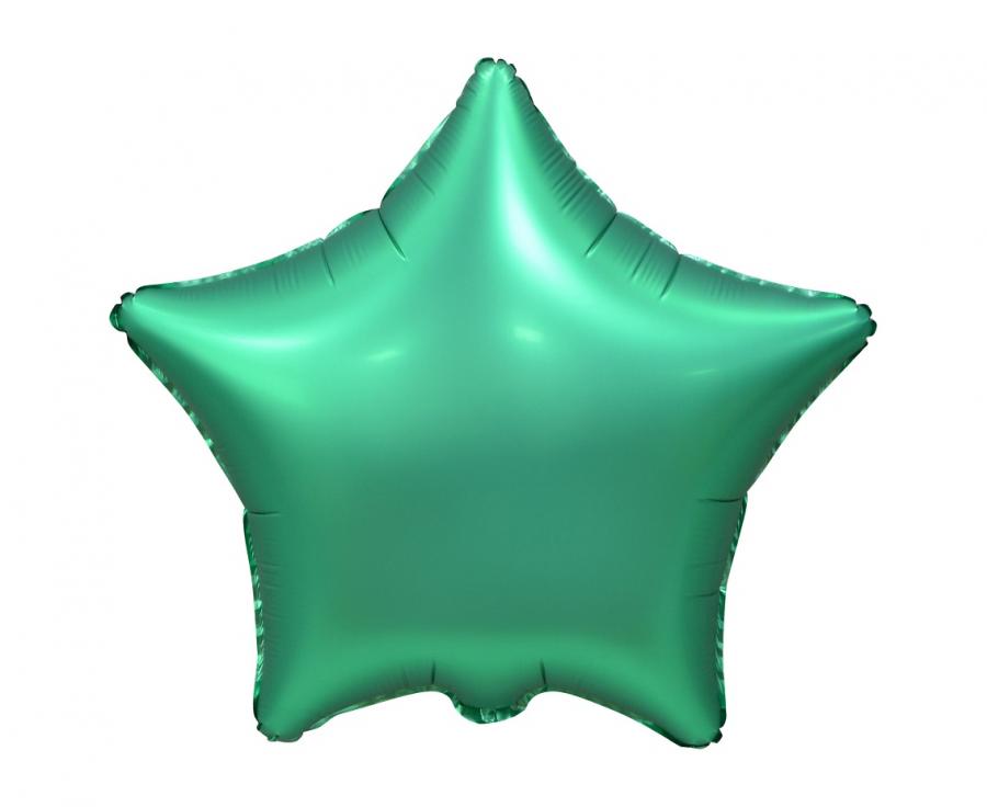 Folija balons zvaigzne, matt, zaļš, 48 cm