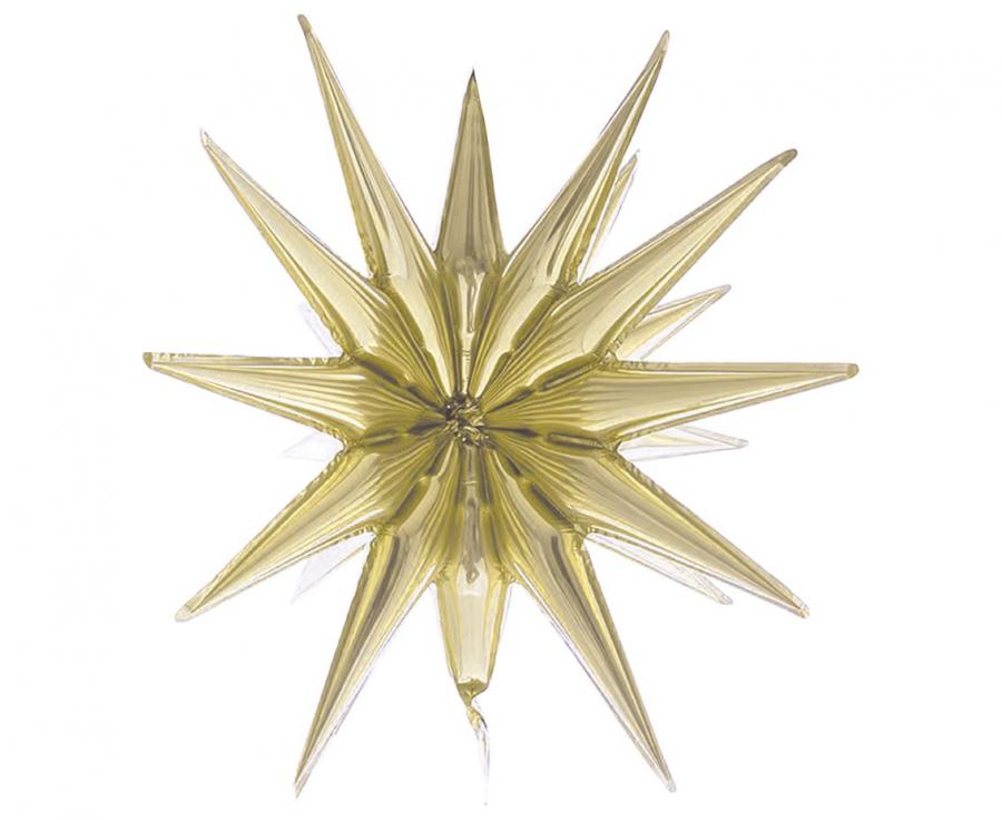 Folija balons zvaigzne 3D champagne, 50 x 46 cm
