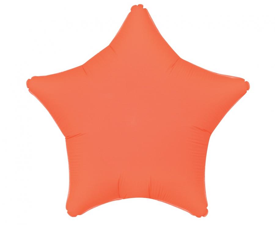 Folija balons Zvaigzne 19“ neon Oranžs