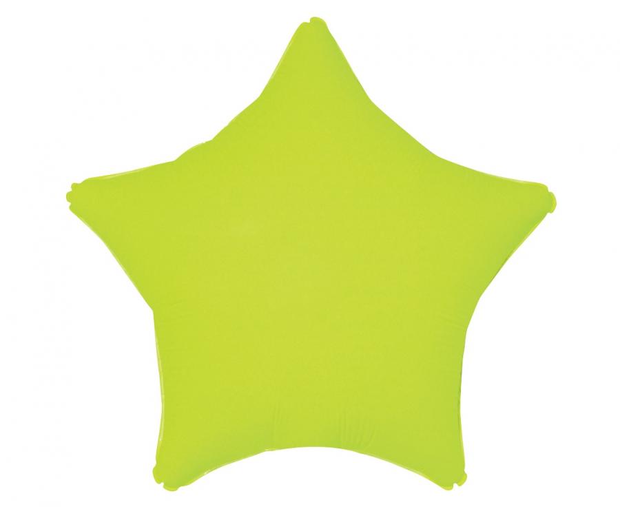 Folija balons Zvaigzne 19“ neon Dzeltens