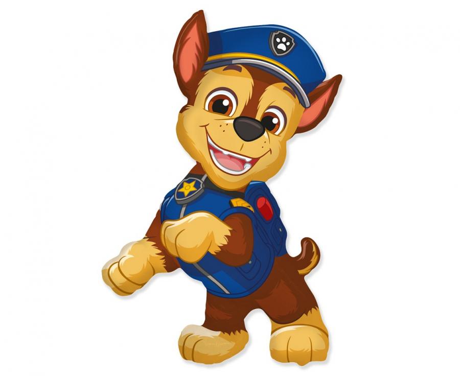 Folija balons #BFK 24 FX - Paw Patrol: Chase, unpacked (flat)