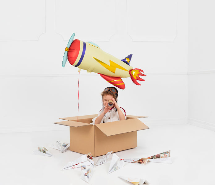 Folija balons Plane, 91x39cm, dažādas krāsas (Foil balloon Plane, mix)