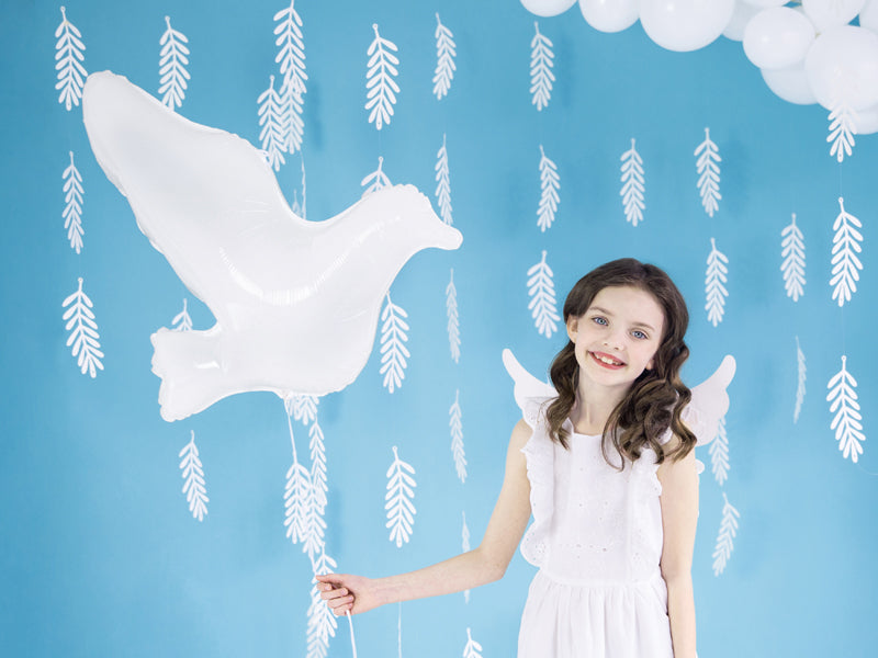 Folija balons Dove, balts, 77x66cm (Foil Balloon Dove, white)