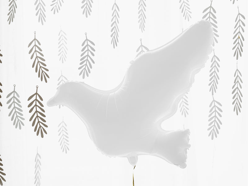 Folija balons Dove, balts, 77x66cm (Foil Balloon Dove, white)