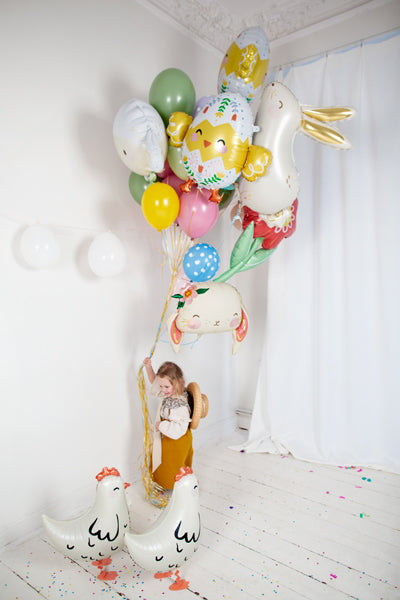 Folija balons Hen, 48x60 cm, dažādas krāsas (Foil balloon Hen, mix)