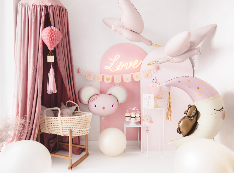 Folija balons Teddy bear on the moon, 80x98 cm, dažādas krāsas (Foil balloon Teddy bear on the moon, mix)