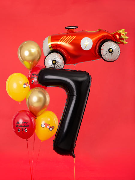 Folija balons Cipars ''7'', 86cm, melns (Foil Balloon Number '', black)