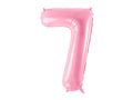 Folija balons Cipars ''7'', 86cm, rozā (Foil Balloon Number '', pink)