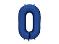 Folija balons Cipars '0', 86cm, tumši zils (Foil Balloon Number '0', navy)