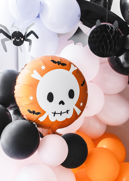 Folija balons Skull, 45 cm, dažādas krāsas (Foil balloon Skull, mix)