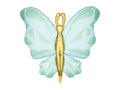 Folija balons Butterfly, 69x69 cm, mint (Foil Balloon Butterfly, mint)