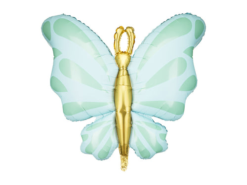 Folija balons Butterfly, 69x69 cm, mint (Foil Balloon Butterfly, mint)