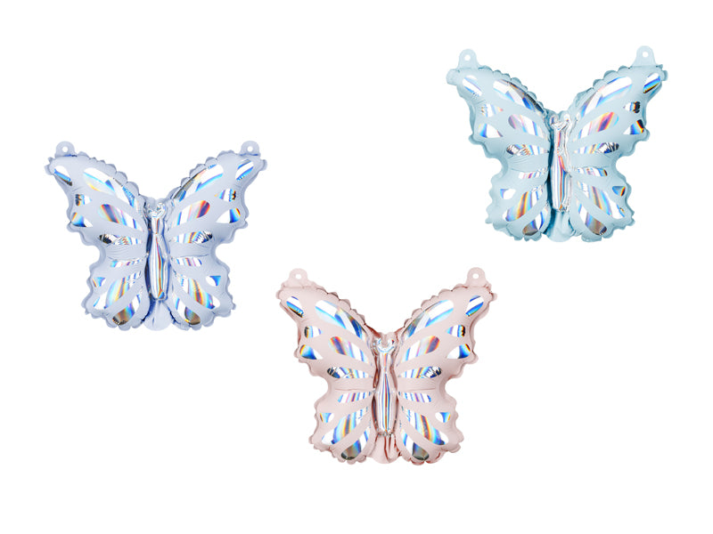 Foil Baloni for Garland Butterflies, dažādas krāsas, 19x23 cm (Foil Balloons for Garland Butterflies, mix)