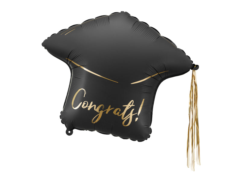 Folija balons Cap ''Congrats!'', 60x55 cm, dažādas krāsas (Foil Balloon Cap ''Congrats!'', mix)