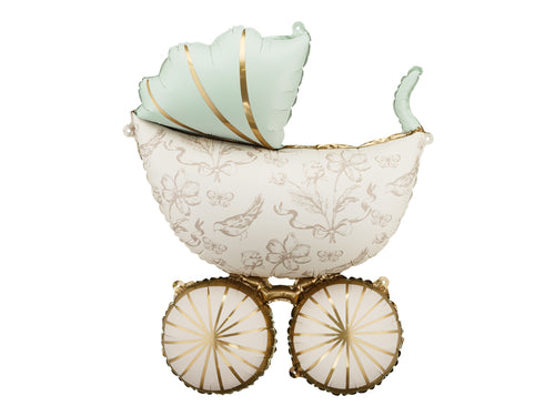 Folija balons Bērnu ratiņi, 67x96 cm, dažādas krāsas (Foil Balloon Baby Carriage, mix)