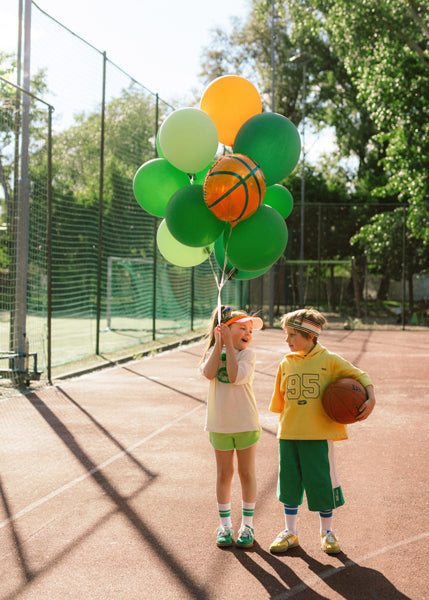 Folija balons Basketbols, 35x35 cm, dažādas krāsas (Foil Balloon Basketball, mix)