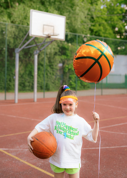 Folija balons Basketbols, 35x35 cm, dažādas krāsas (Foil Balloon Basketball, mix)