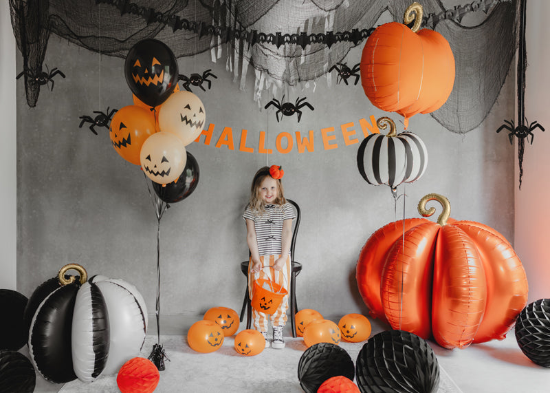 Stāvošs folija balons 3D Pumpkin, 90x90 cm, oranžs (Standing Foil Balloon 3D Pumpkin, orange)