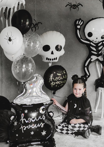 Folija balons Skull, 36x41 cm, dažādas krāsas (Foil Balloon Skull, mix)