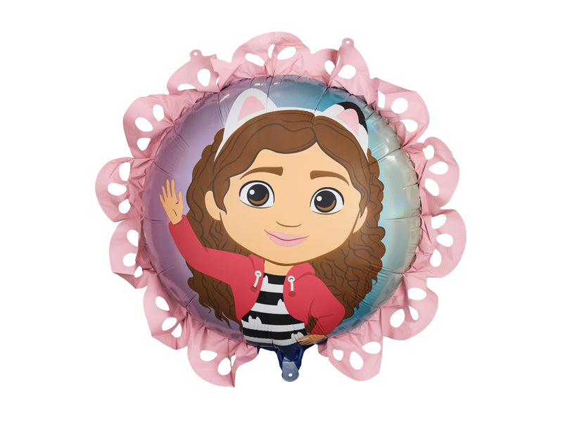 Gabby's Dollhouse Folija balons with Ruffle, 52x52 cm, dažādas krāsas (Gabby's Dollhouse Foil Balloon with Ruffle, mix)