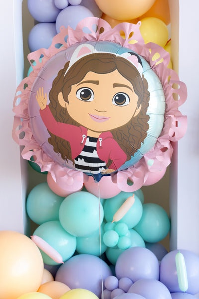 Gabby's Dollhouse Folija balons with Ruffle, 52x52 cm, dažādas krāsas (Gabby's Dollhouse Foil Balloon with Ruffle, mix)