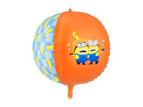 Folija balons Bumba with Minions, 75 cm, dažādas krāsas (Foil balloon Ball with Minions, mix)